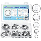 LinkMejor 316 Ring Kait Stainles Steel Kit, 66 Pcs, 5 Ukuran, Kas Penyimpanan