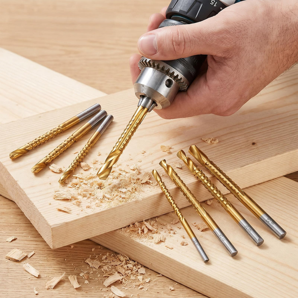 8 Pack HSS Stegborr, 3-10mm Hexaxelgaffel Skärande Sidesnitt Bit Set