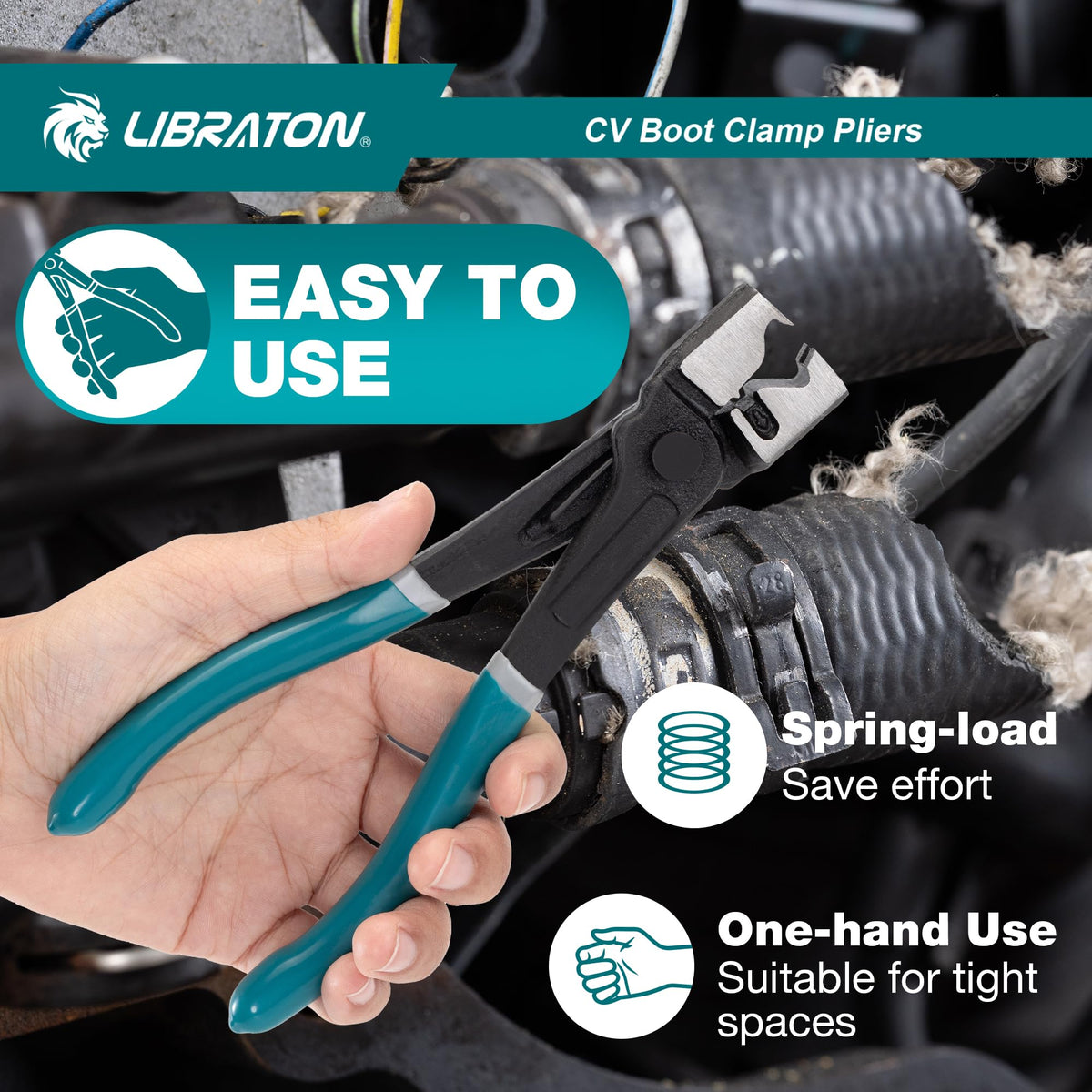 LänkMejor CV-fästdon Clamptool, Spring Clamp Pincettor, CV-fästdon Clamptool, 7"