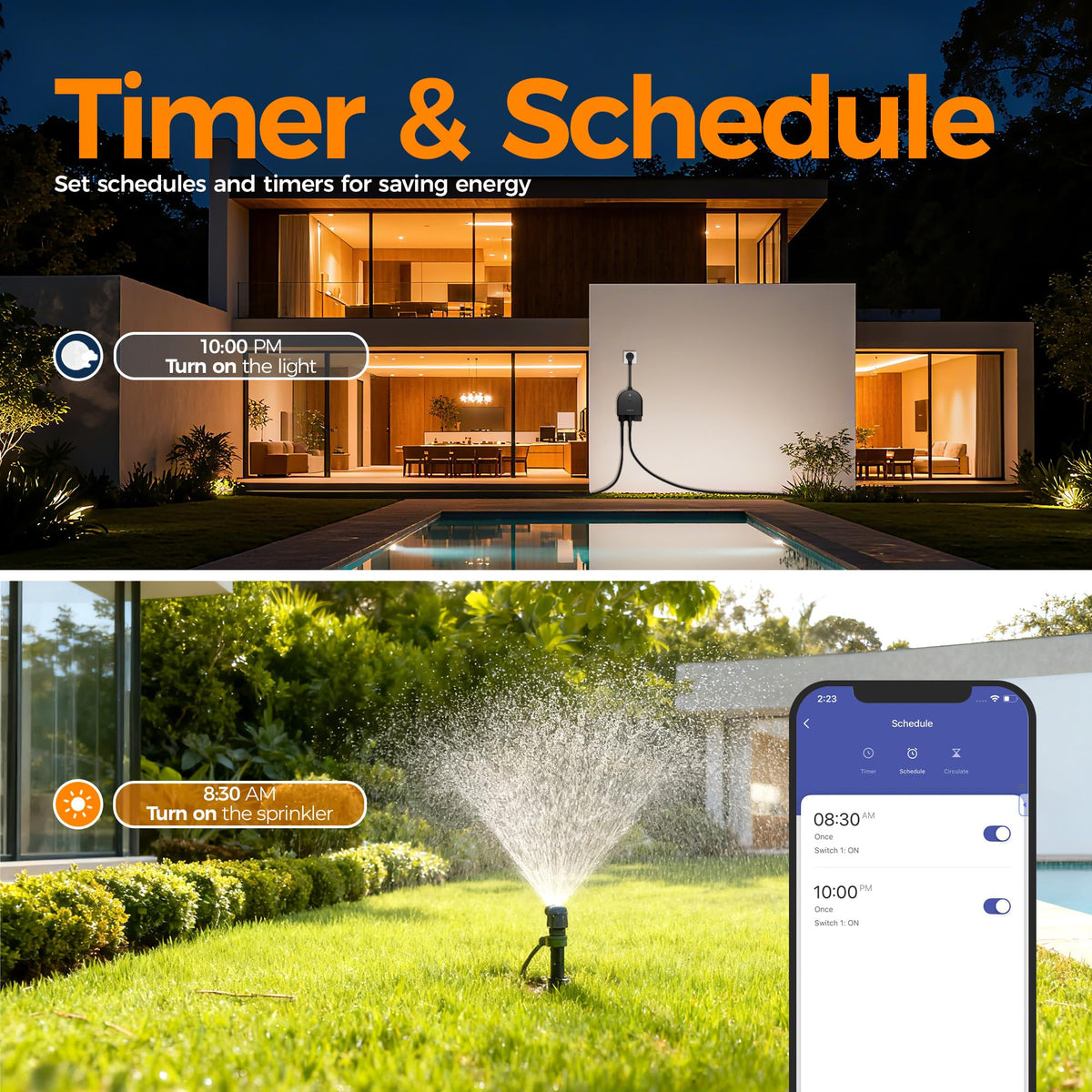 LinkMejor Outdoor Smart Plug Impermeabile, WiFi Solo 2.4GHz