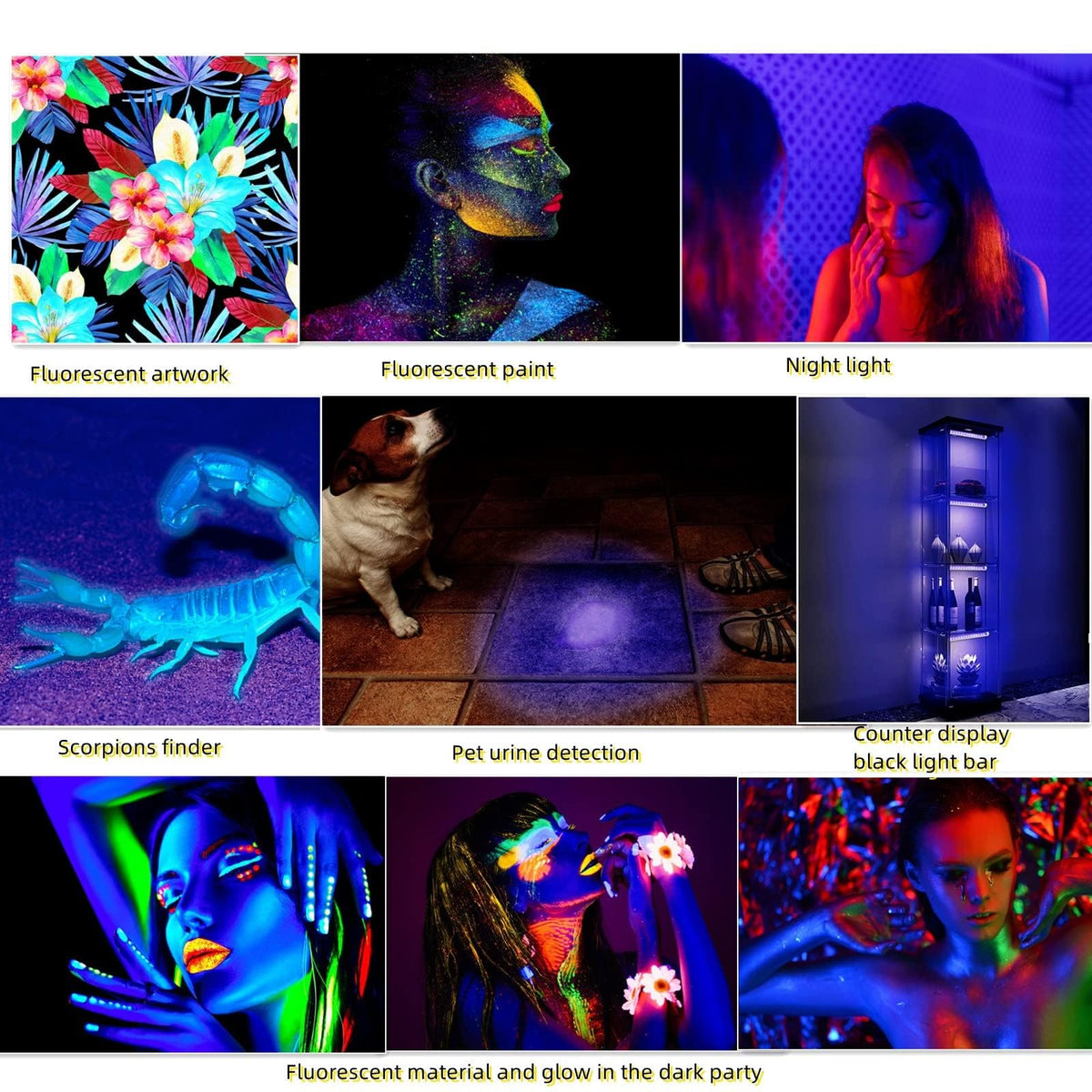 Luz de Bala de UV 1ft LED para fita fluorescente tecido de fluorescente