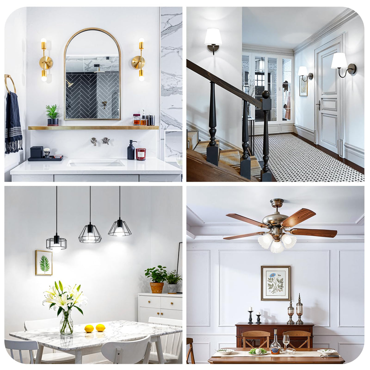 LinkMejor E12 LED-valot 60W vastaava 600LM päivänvalon valkoinen 5000K 12-kpl