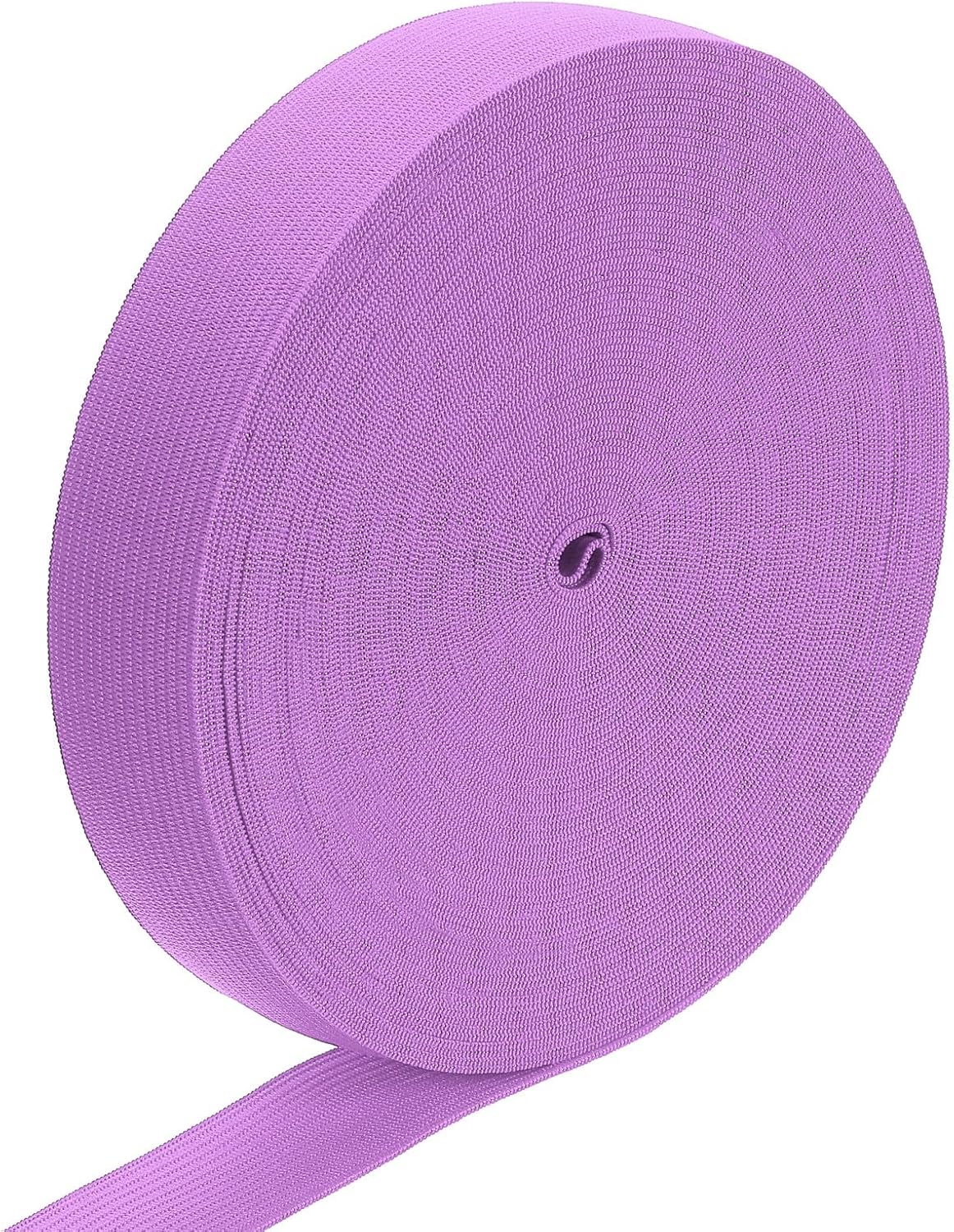 LinkMejor Elastic Band, 1" x 15 Yard Stretch Knit Elastic Bands Fabric Elastic Band for Sewing, Wigs, Waistband, Pants, Craft DIY (Plum Purple)
