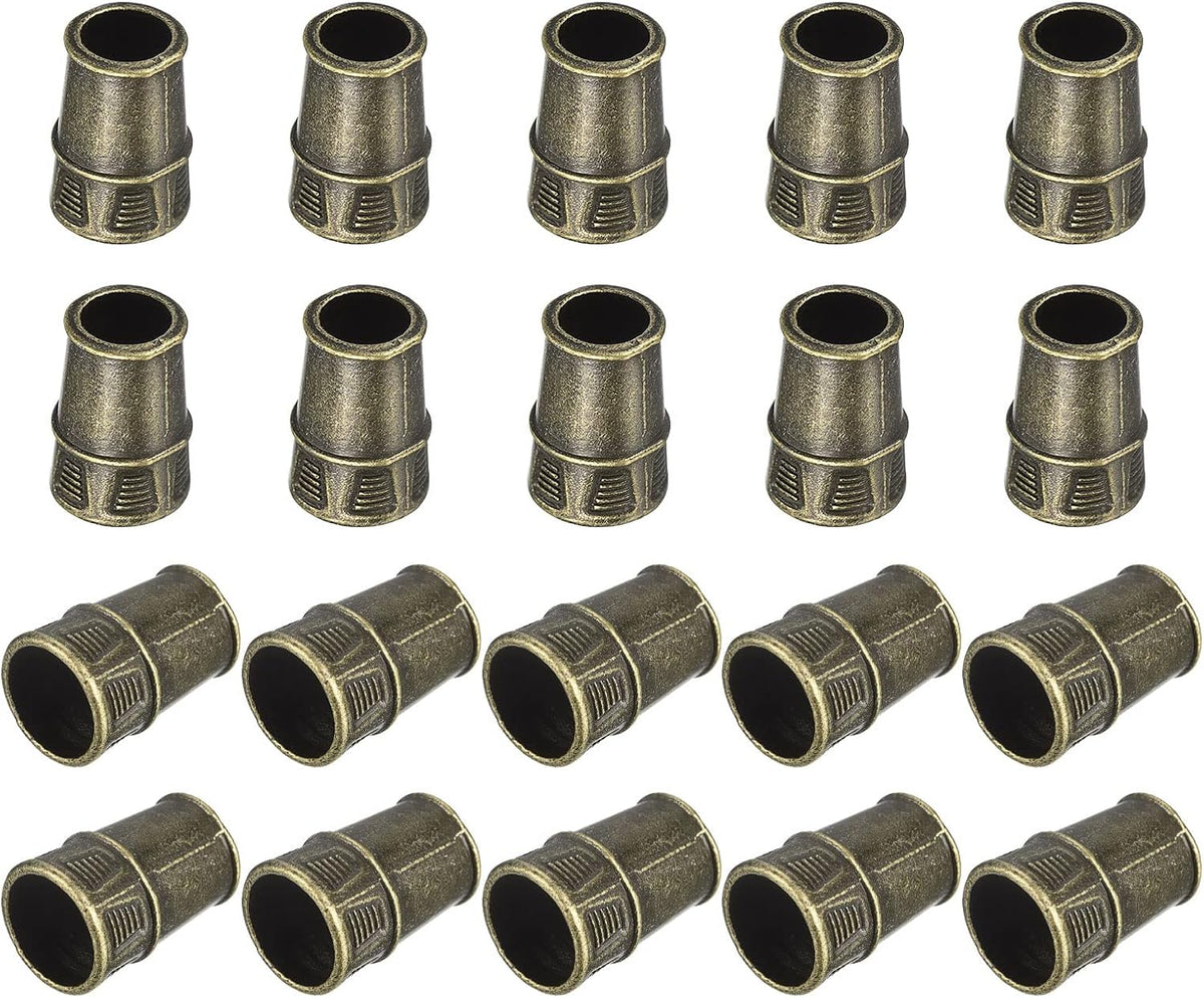 30Pcs Metal Bell Stopper, 6mm Conical Cord Ends Lock Rope Fastener End Stopper for Drawstring Lanyard Backpack Bag DIY, Bronze