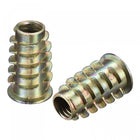 M8x25mm Furniture Screw-in Nut Zinc Alloy Threaded Insert Nuts for Wood 12pcs