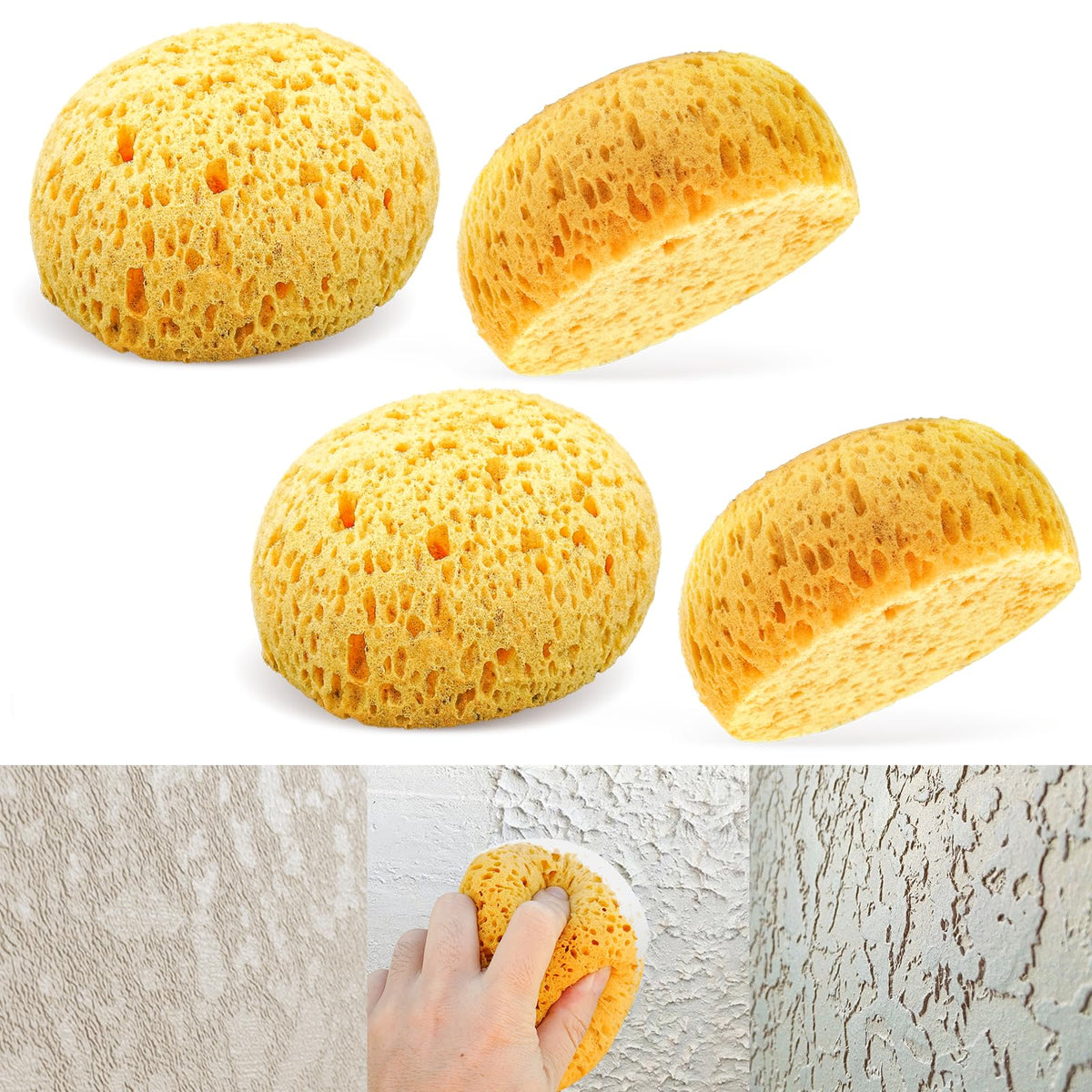 4Pcs puristettavat tekstuurisinnikkeet Sinitäyheinen sinitäyheinen seinä/ikkunakatto seiniä