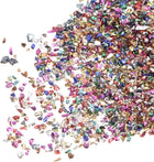 20g Crushed Glass Chips, 1-3mm Irregular Metallic Glitter Glass for Craft DIY Jewelry Vase Filler Epoxy Resin Decoration Colorful