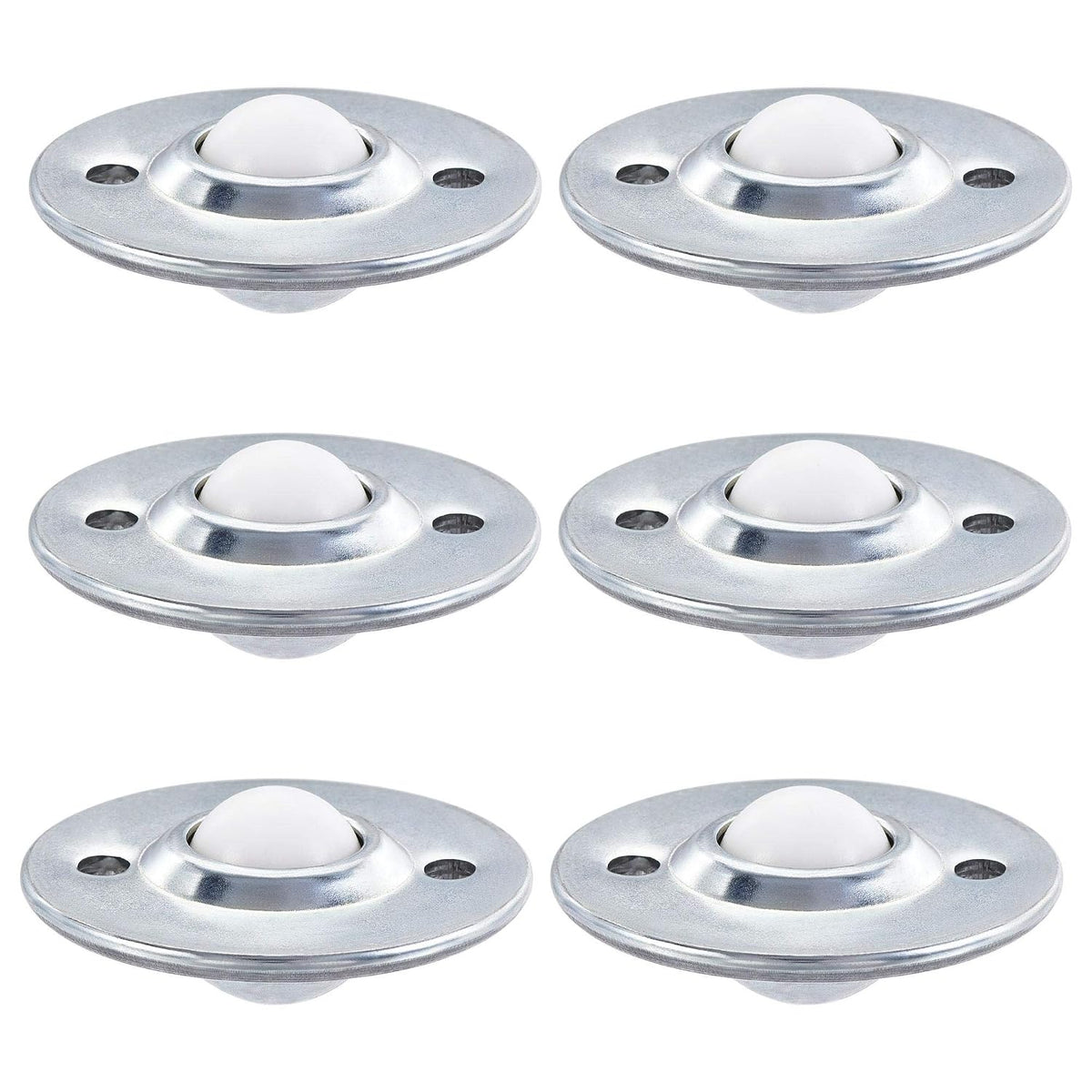 Ball Transfer Bearing Unit 16mm 5/8" 22Lbs Nylon Flange-Mount Type for Transmission Pack of 6