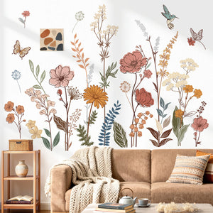LinkMejor Boho Floriale Floral Wall Decals Trandafir Grădină Wall Stickers
