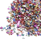 20g Crushed Glass Chips, 2-4mm Irregular Metallic Chunky Glitter Glass for Craft DIY Jewelry Vase Filler Epoxy Resin Decoration Colorful