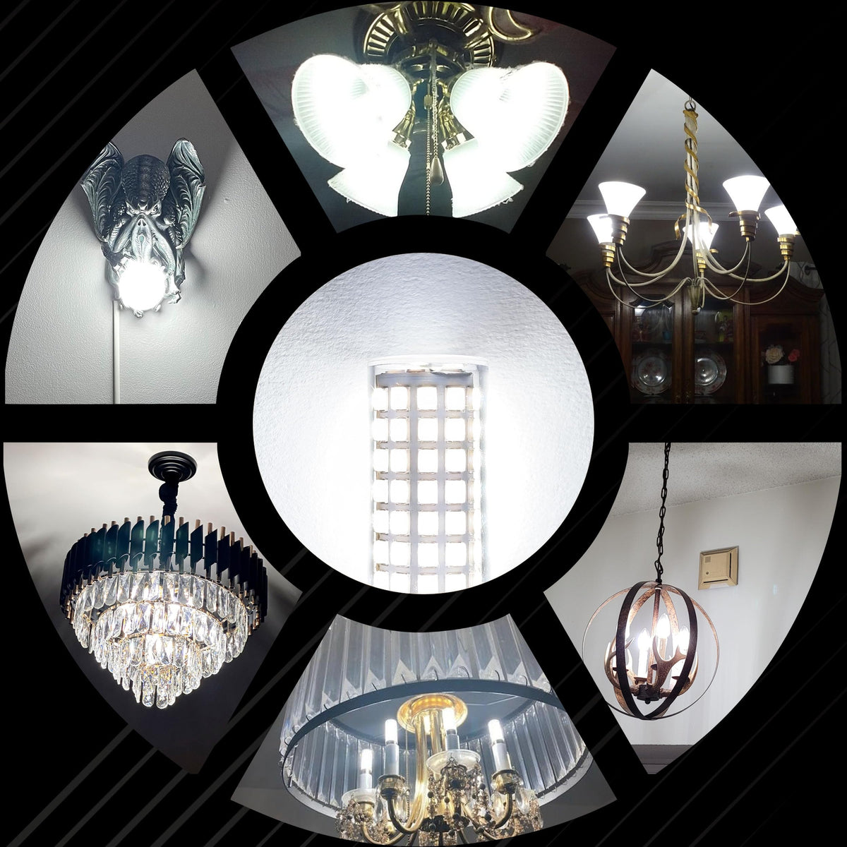 E12 Lampadine a Candela LED 60w Equivalente Bianco Luce del Giorno 6000K, 2Pack