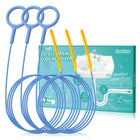 LinkMejor 50 Pouces Drain Snake Extralong 3 Pack, Déboucheur de Bouchon Réutilisable
