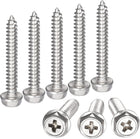 Phillips Hex Washer Self Tapping Screws, M5 x 35mm 304 Stainless Steel Hex Flange Sheet Metal Screw 40pcs