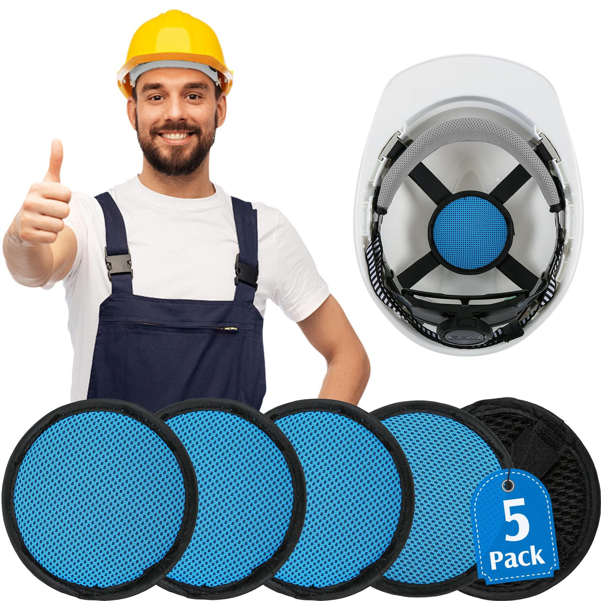 5 Pz. Cappuccio Protezione Casco | Accessori Liner Casco in Fabbrica a 3 Strati | Arancione