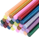 30pcs Mini Glitter Hot Glue Sticks 8 inch x 0.43 inch High Sticky Hot Glue Gun Sticks, 10 Color