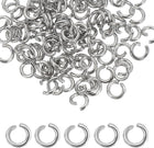 160pcs Open Jump Rings, 6mm Stainless Steel Split O Rings 1.2mm Thick Connector Ring for Bracelet Necklace Pendant Jewelry Keychain DIY Craft Making, Silver