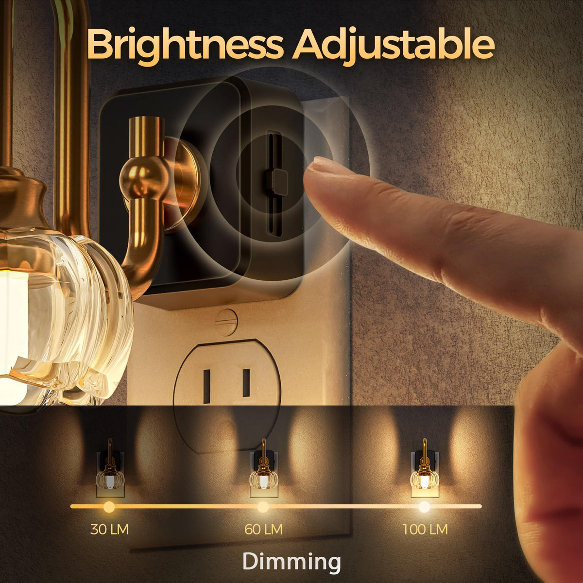 LinkMejor Night Light,Night Lights Plug into Wall,Flower LED Nightlight