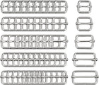 Slides Buckles, Metal Rectangle Adjuster Triglides Slide Buckle, Roller Pin Buckles Slider Strap Adjuster