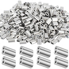 50 stk 1/4" Aluminium Klemmeloopsænk, Kabelfastgørelsesbeslag, Sølv