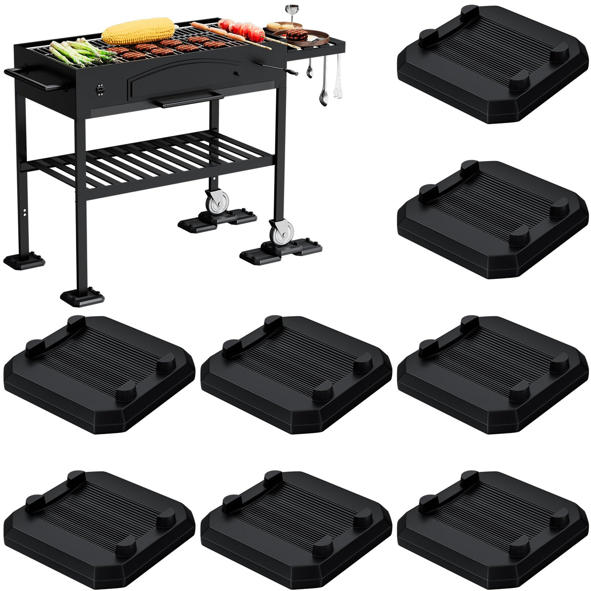 8Pcs 1/4" Grill Justeringsskiver Kit Kompatibel med Blackstone og de fleste griller