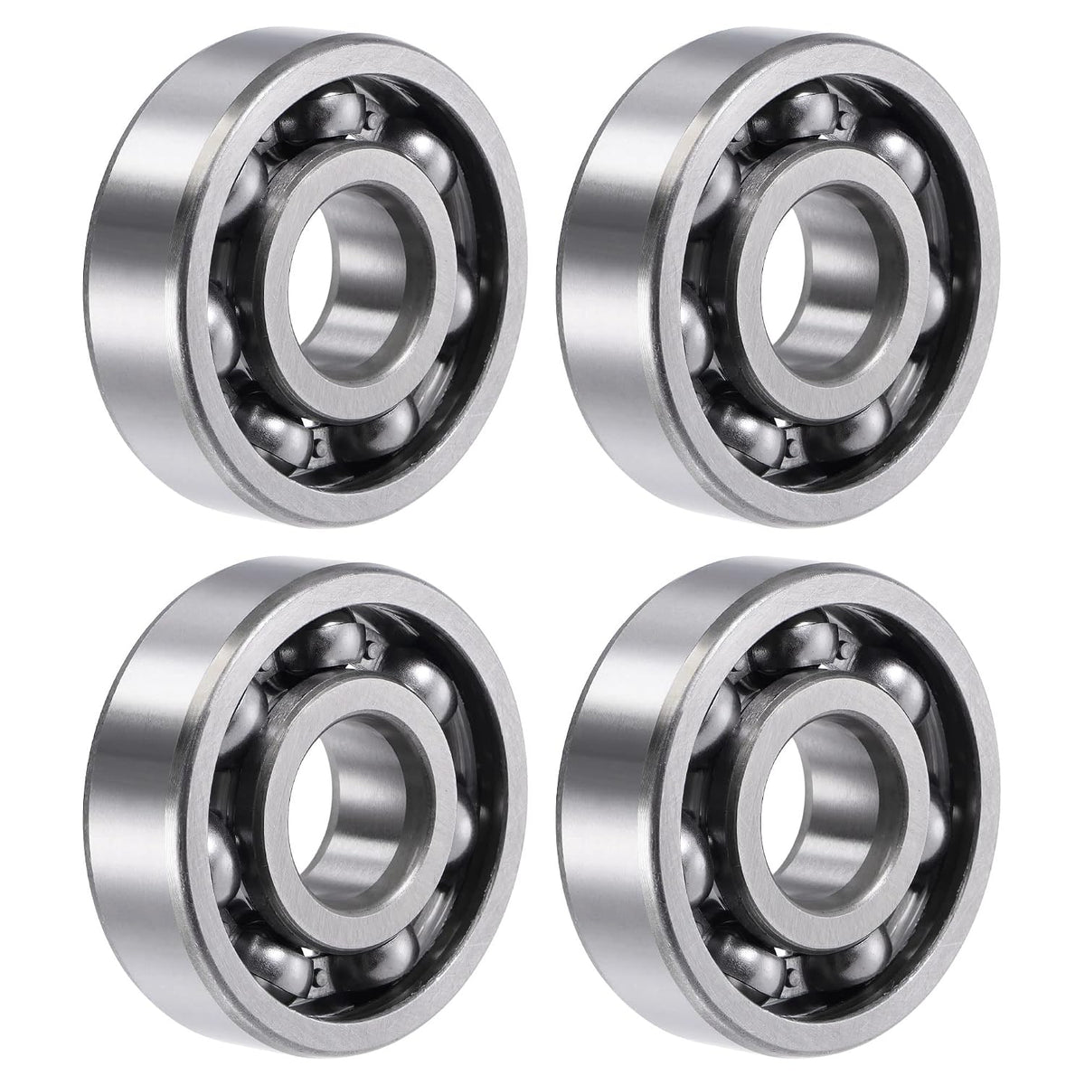6303 Deep Groove Ball Bearings 17mm Bore 47mm OD 14mm Thick C3 Clearance Open Type Chrome Steel 4pcs