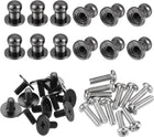 5mm Head Dia. Round Knobs Pull Handle, 12pcs Zinc Alloy for Drawer Pulls Gift Box Cabinet Door Knobs with Screws, Black