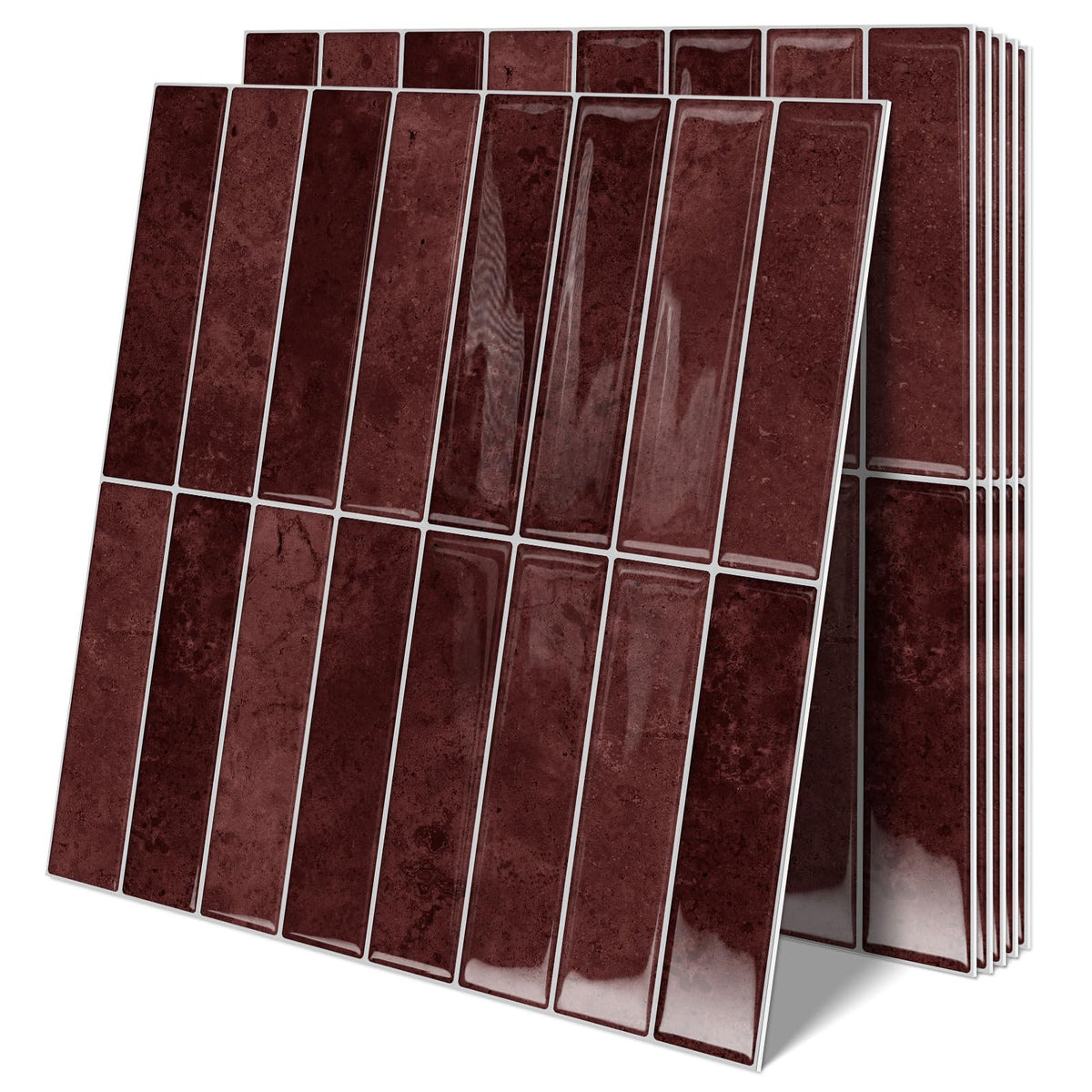 10 Feuilles Design Épaissi Mis à Niveau Carrelage de Salle de Métro Collant et Collant de Retour