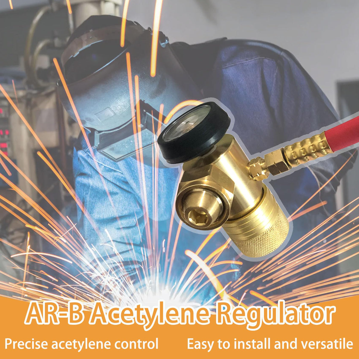 AR-B CGA520 Acetylenregulator til B tanke/Torche regulator/Visningskit