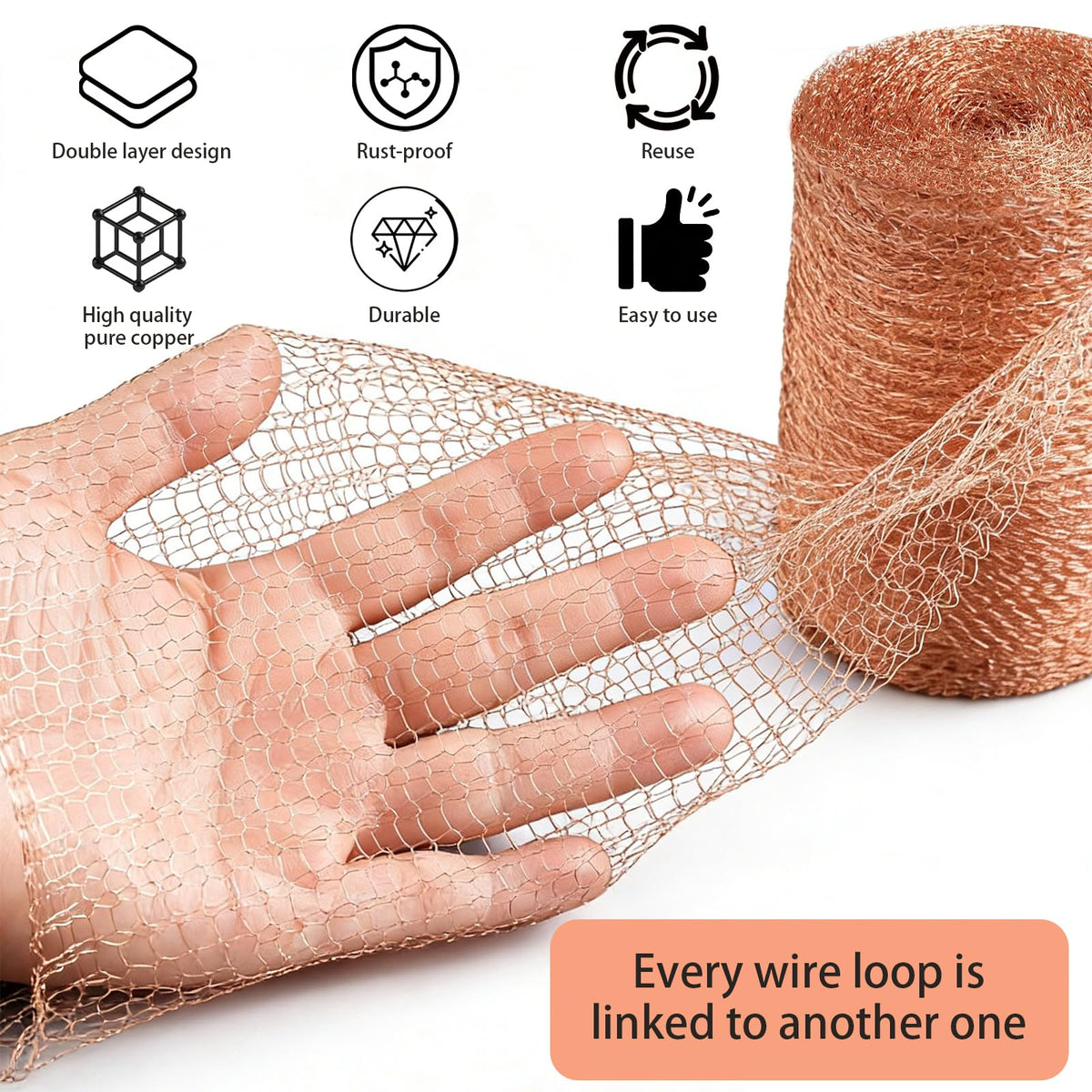 �opper Mesh 런던 방지, 5 in x 50ft 쿱울루스 울타리 마우스, 뱀둥이 & 박쥐용