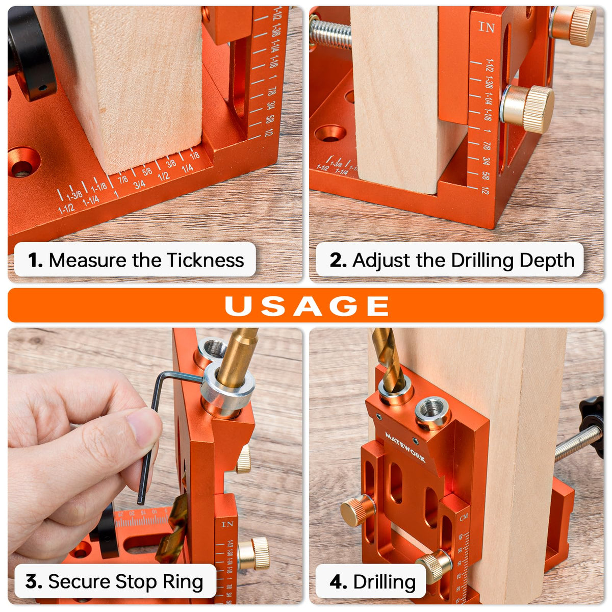 LinkMejor Pocket Hole Jig Kit 30PCS Woodworking Tool Set for Carpentry Joint
