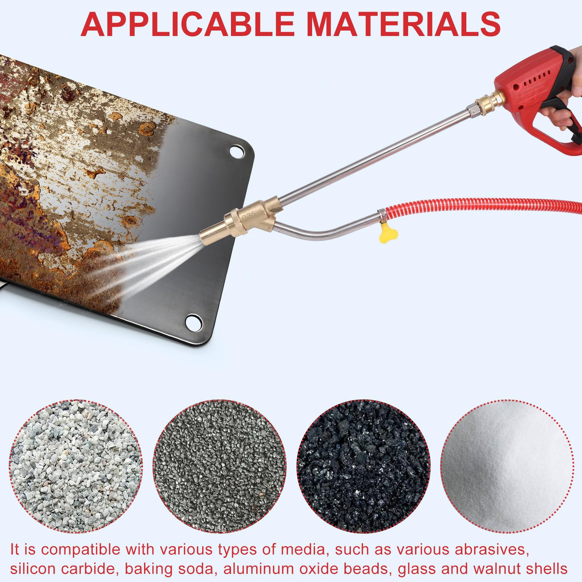 링크메이저 프레스워셔 샌드블라스터 키트, 5000Psi, 1/4" 퀵 커넥트