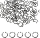 120pcs Open Jump Rings, 8mm Stainless Steel Split O Rings 1.5mm Thick Connector Ring for Bracelet Necklace Pendant Jewelry Keychain DIY Craft Making, Silver