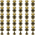 30Pcs 8mm Chicago Screws Round Head Button Leathercraft Rivets for DIY Leather Crafting Decoration Handbag Shoes Belt Repair, Bronze