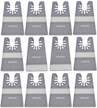 Set de lames de scraper oscillantes, incluant 10 lames de scraper rigides oscillantes, 2 lames de scraper multifonction flexibles, lames de scraper multifonction universelles pour l’application des adhésifs sur les carrelages