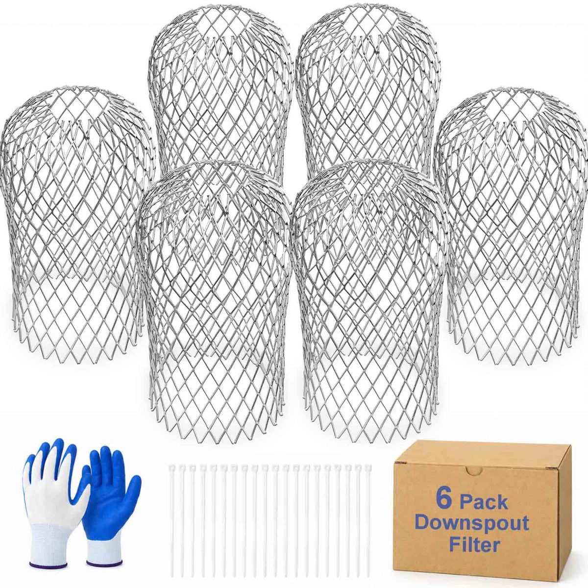 LinkMejor 6Pcs Guarda-Filtro de Chaminé de Desaguamento Expandível em Malha de Alumínio