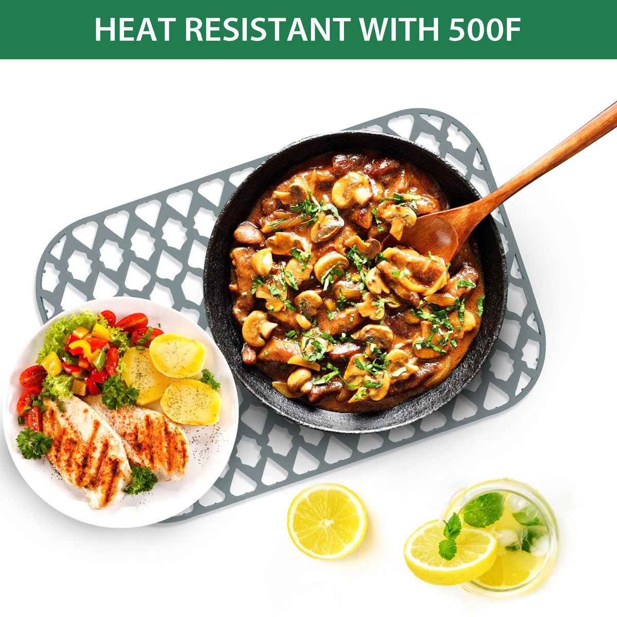 Protetor de Pias de Silicone para Pias de Cozinha Multi-Tamanho (19"x14", Saída Traseira)