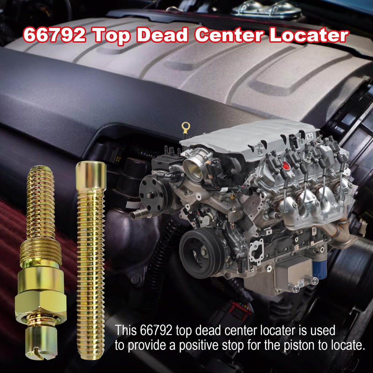 2 Pack 66792 Överdöd Center Lokalisering Kolvmotor Stopparverktyg