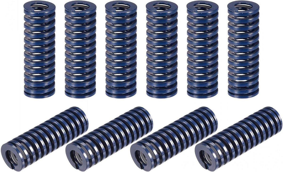 3D Printer Die Spring, 10pcs 16mm OD 45mm Long Spiral Stamping Light Load Compression Mould Die Springs for 3D Printer Electric Part, Blue