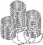 20Pcs Metal O Rings for Crafts, 2 Inch Round Ring Buckles Small Welded Multi-Purpose Metal Rings for Camping Dog Luggage Belt Craft DIY Accessories, Silver Tone