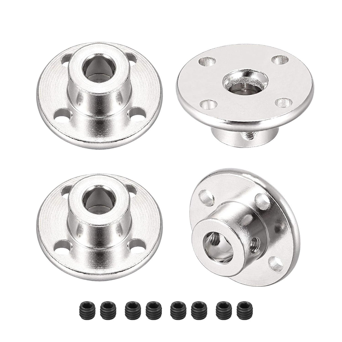 8mm Inner Dia H13xD16 Rigid Flange Coupling Motor Guide Shaft Coupler Motor Connector for DIY Parts 4Pcs