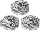 1200 Count Siding Nails 1-1/2"x0.09" 15-Degree 304 Stainless Steel Ring Shank Full Round Head Collated Wire Coil for Lath and Sheathing Materials