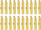 20Pcs Slide on End Clasps, 16mm Tube Ball Bead Slider Crimp Ends for Multi-Strand DIY Craft Making, Gold Tone