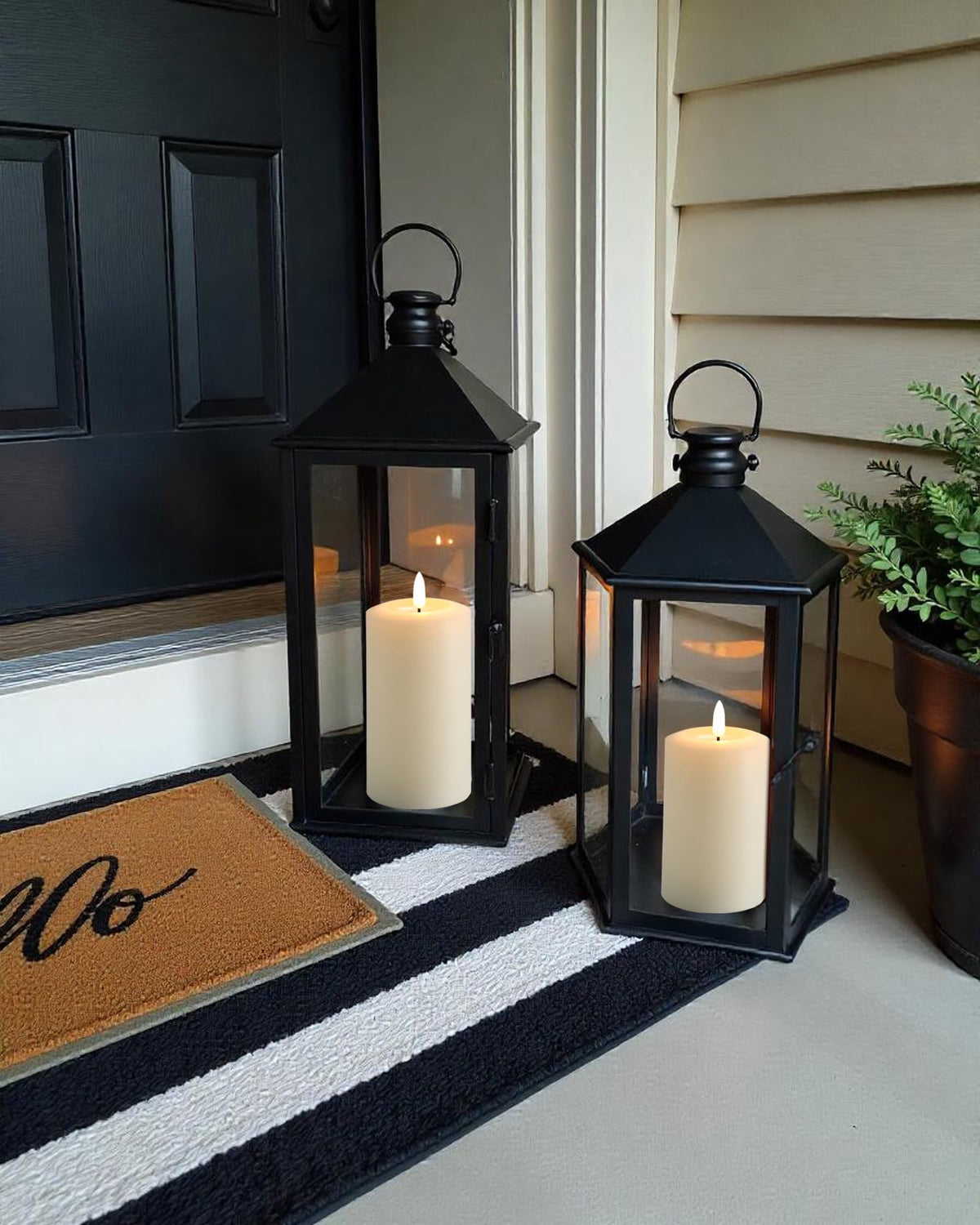 LinkMejor 3"x4" Candele Senza Fiamma Lampeggianti con Timer Remoto, Candele LED