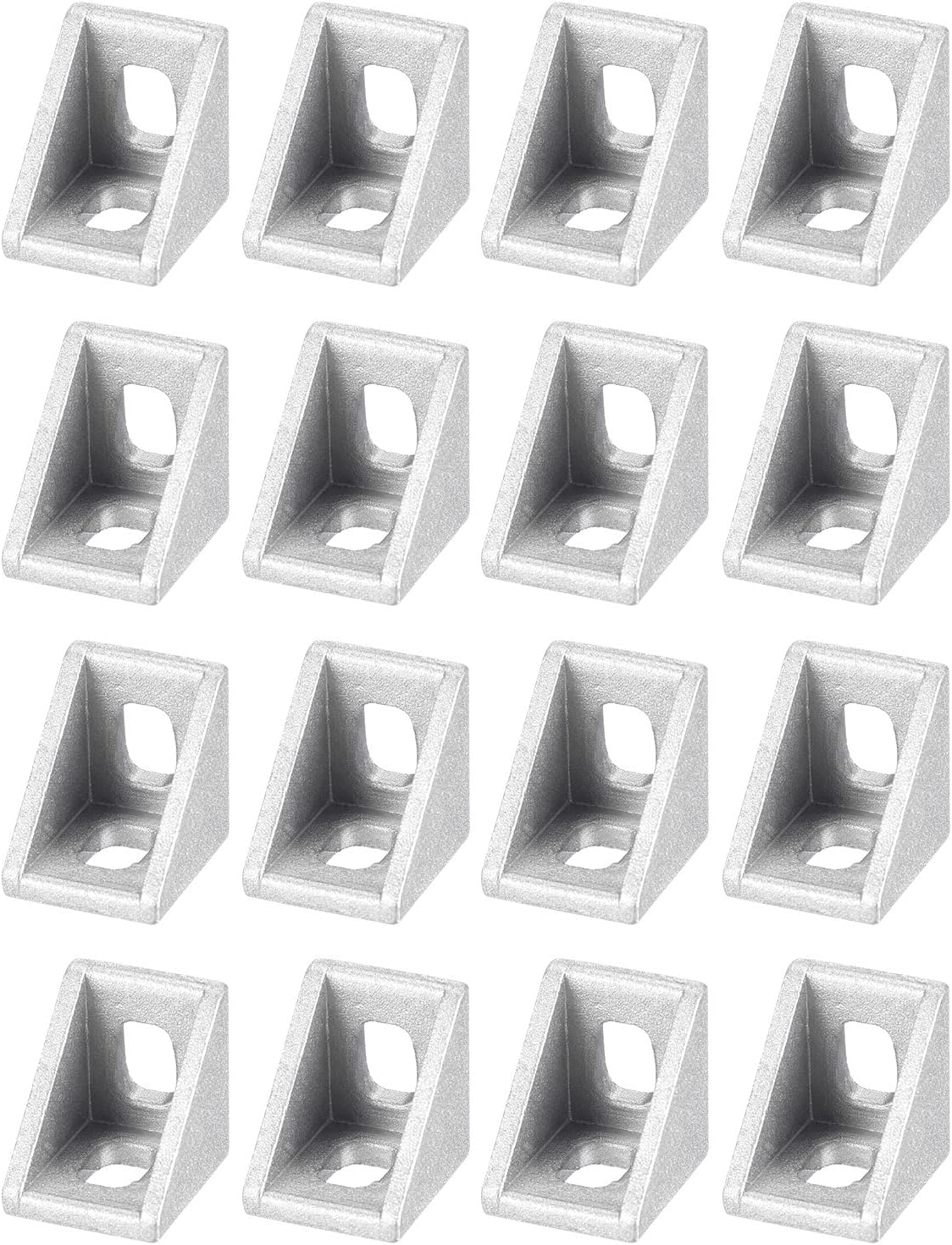 16Pcs Inside Corner Bracket Gusset, 20x20x17mm 2020 Angle Connectors for 2020 Series Aluminum Extrusion Profile Silver