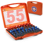 LinkMejor 64 pezzi, misuratore di dimensione dei bulloni, standard 30, metrico 34