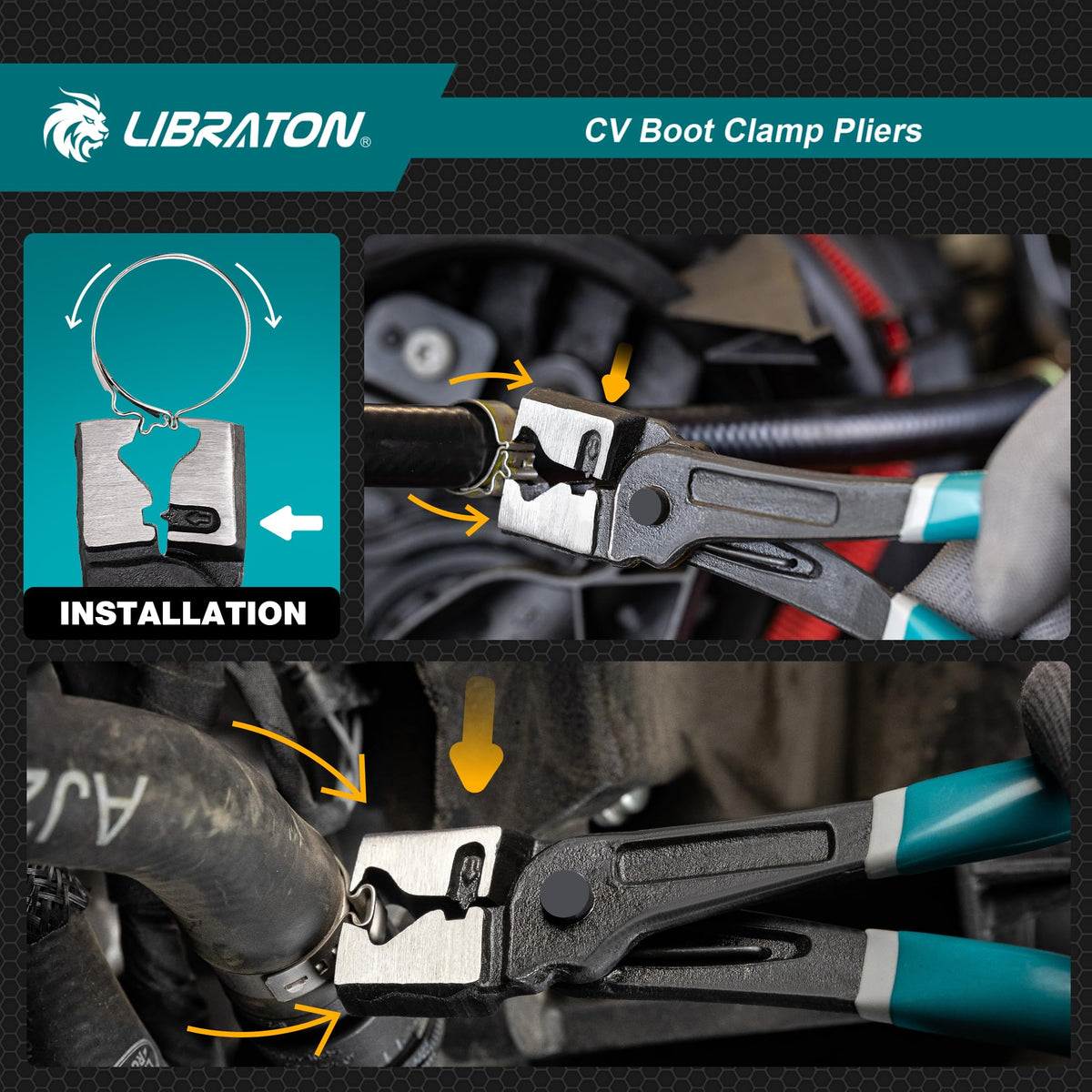LänkMejor CV-fästdon Clamptool, Spring Clamp Pincettor, CV-fästdon Clamptool, 7"