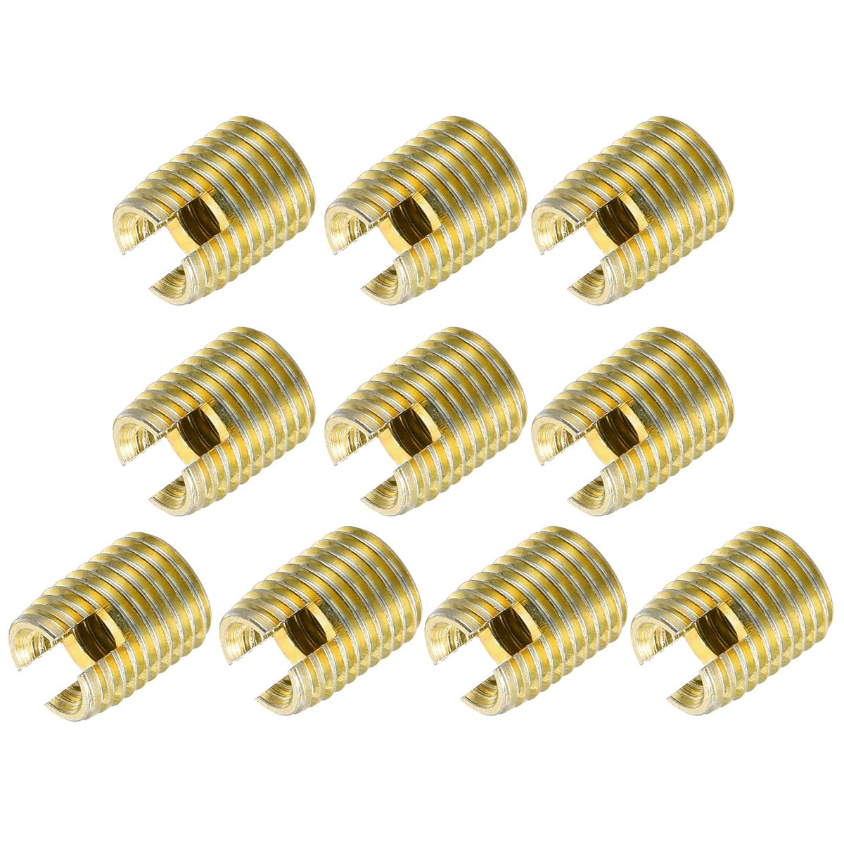 Self Tapping Threaded Inserts M4 M7x8mm 45# Carbon Steel Repairing Nuts 40pcs