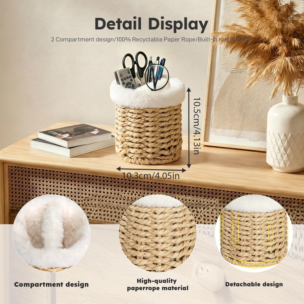 LinkMejor Brillenhalter, 2 Fächer Plüschbezug Eyeglass Holder Stand