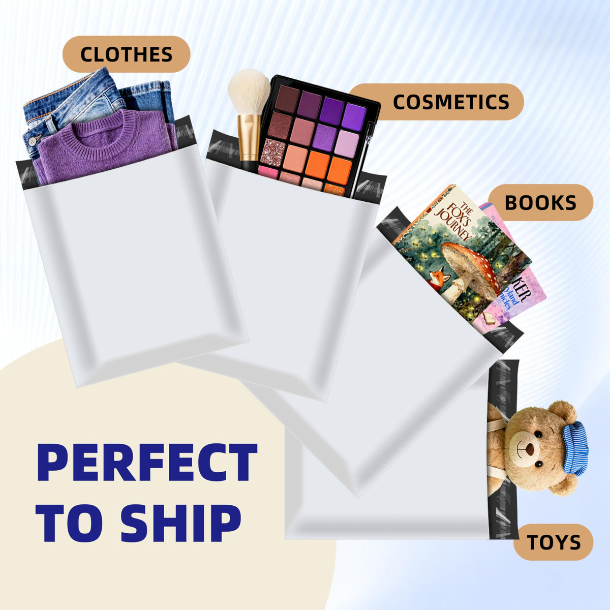 100pcs Poly Mailers 10x13 for Ecommerce Shipping,Online Retail Packaging