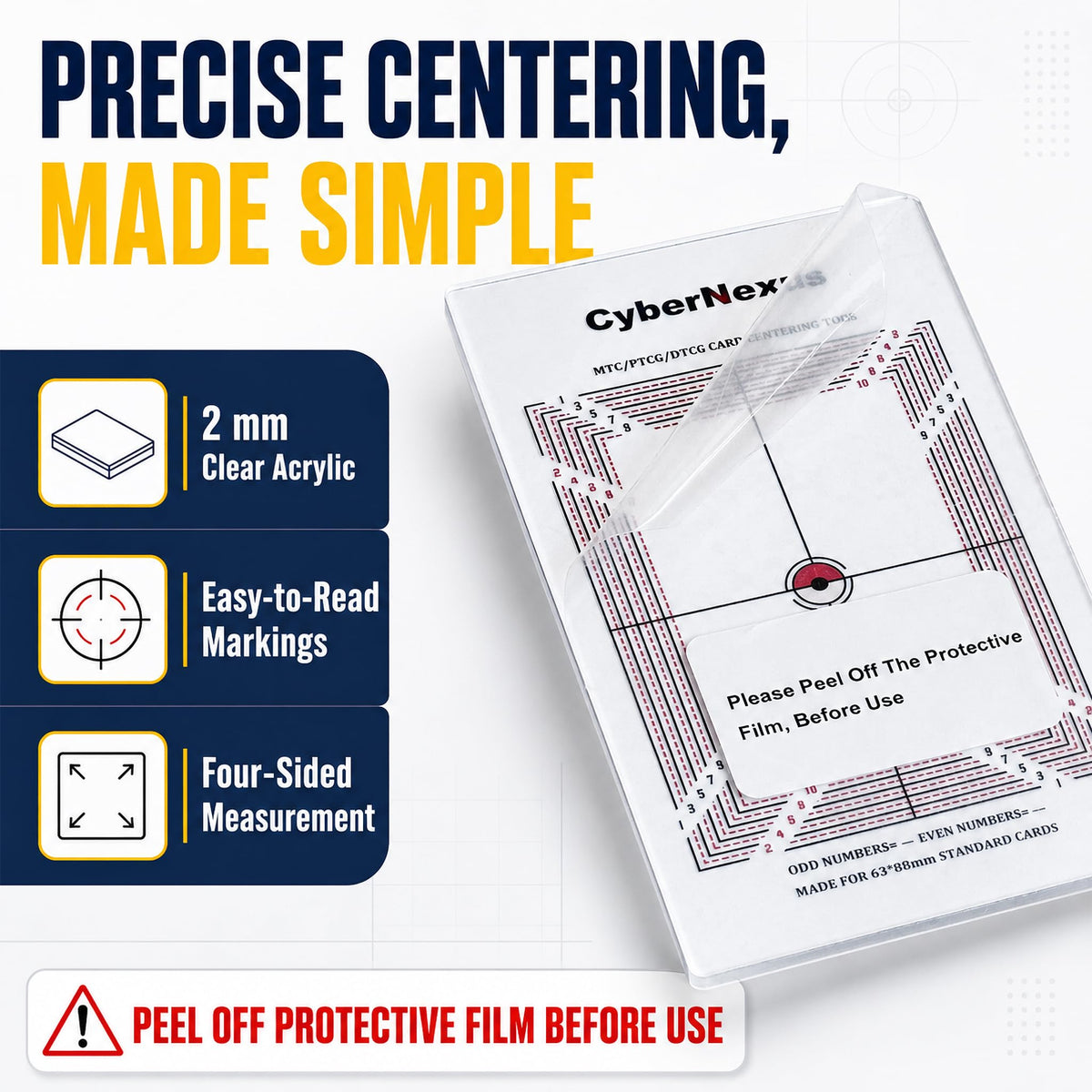 Card Grading Centering Tool Kit for Pokemon